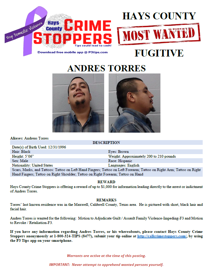 Torres most wanted poster