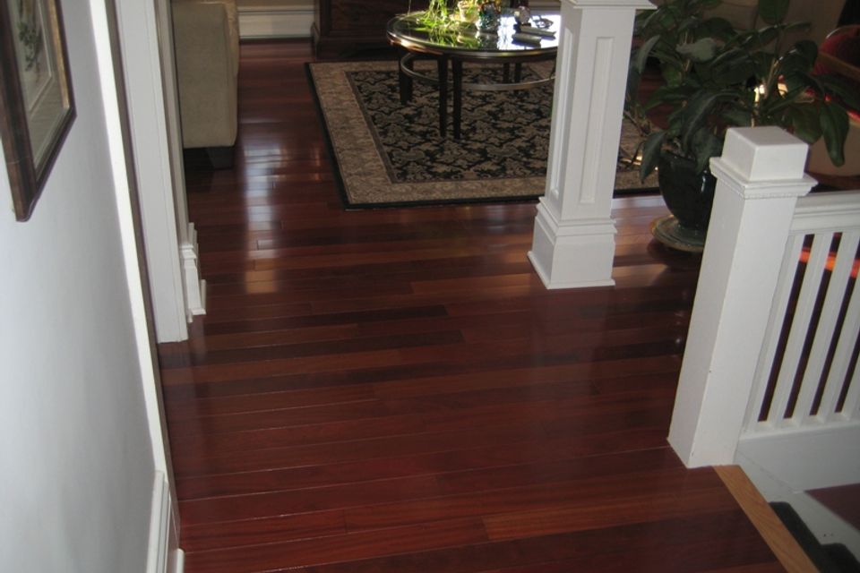 Hardwood flooring and custom trim