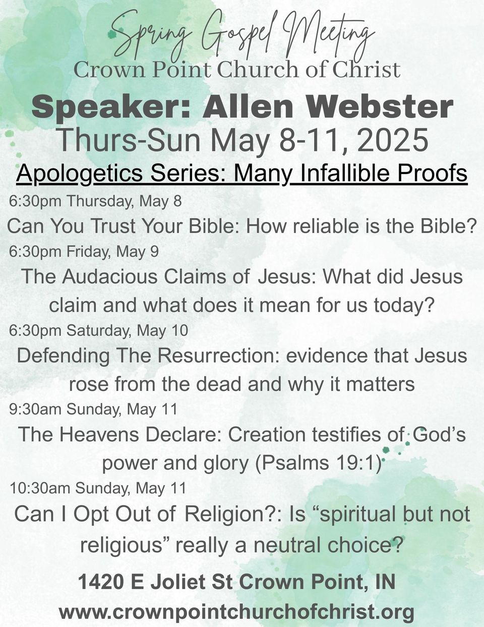 Spring gospel meeting