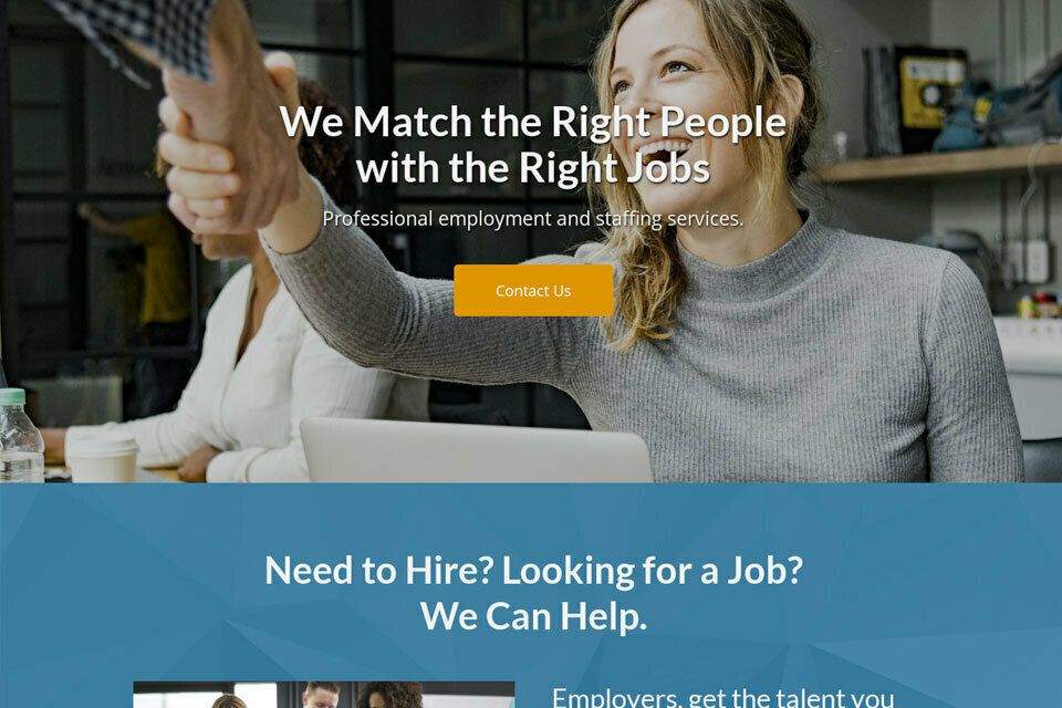 Staffing agency website template original