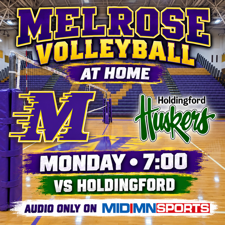 Melrose volleyball showdown poster