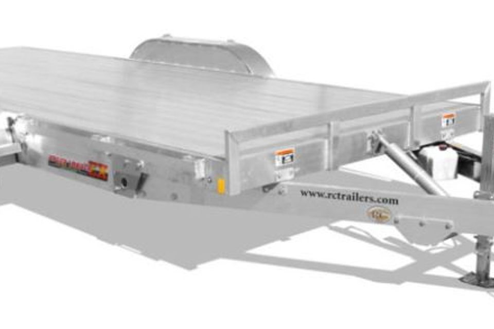 Tilt bed wramps car hauler