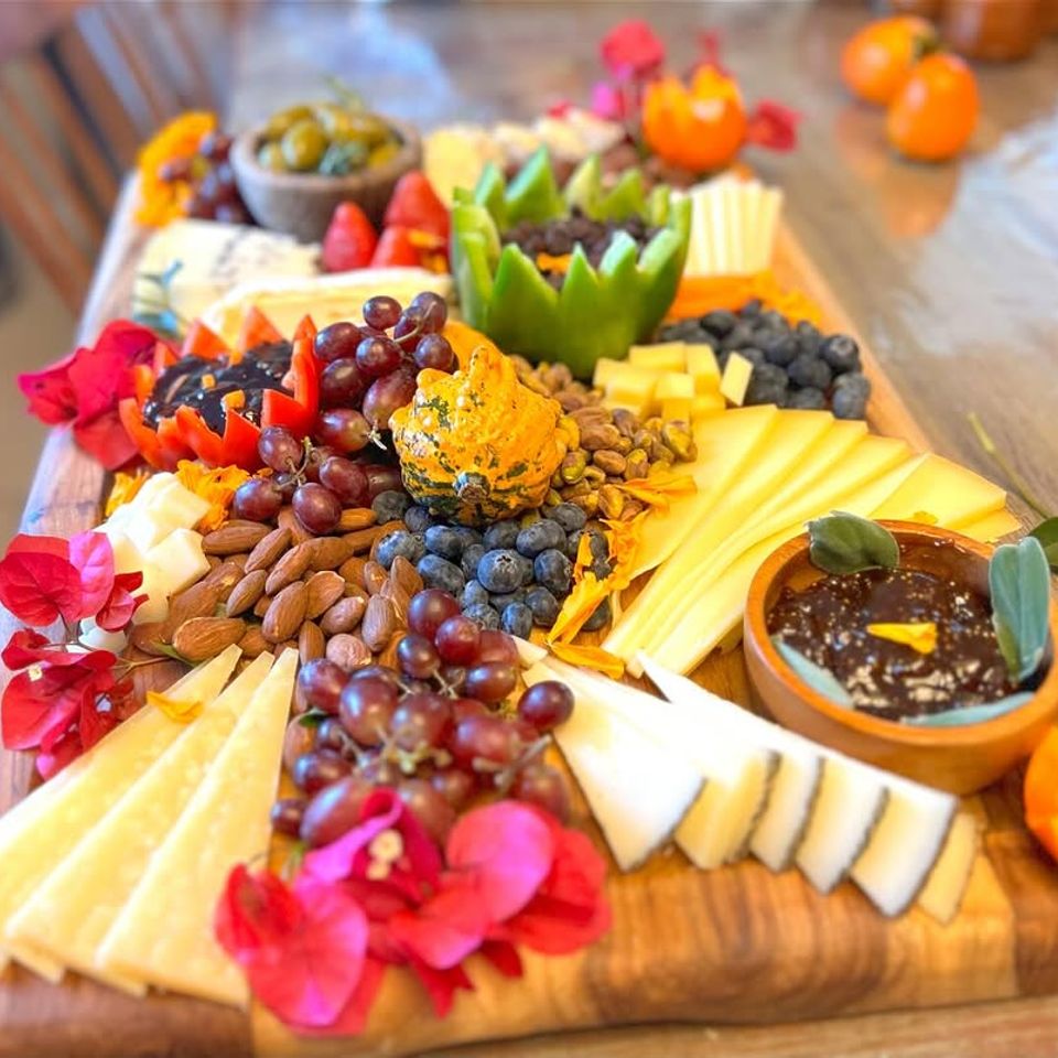 Quesos y frutas