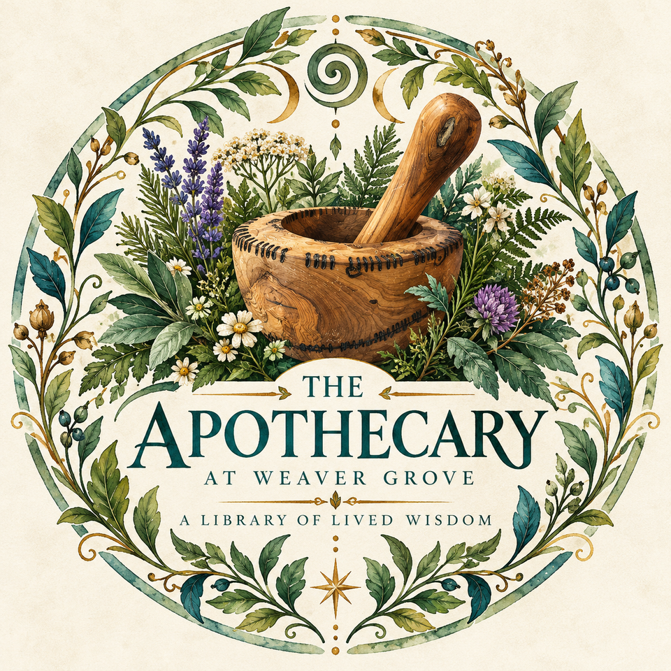 Tr weaver grove botanical apothecary emblem