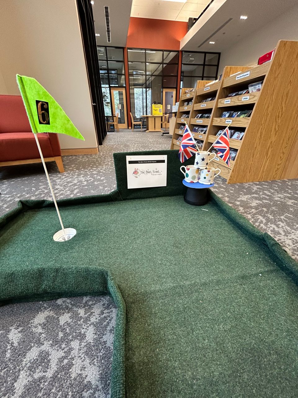 Mini golf at the reuben hoar library