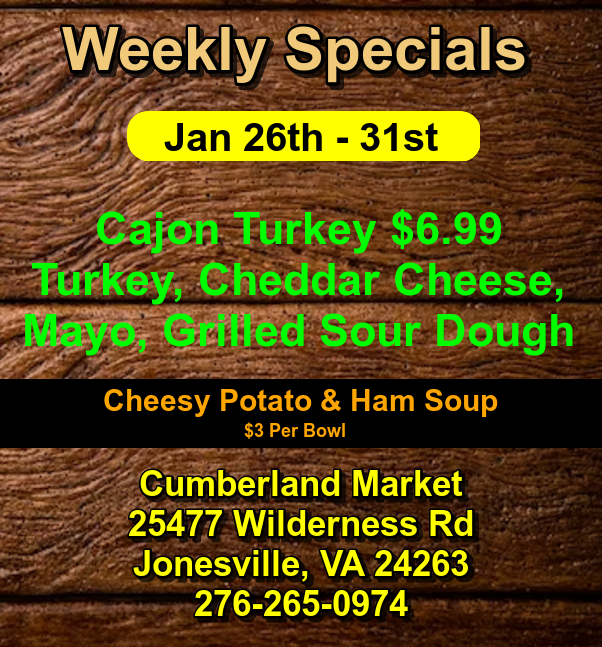 Jan 26 specials