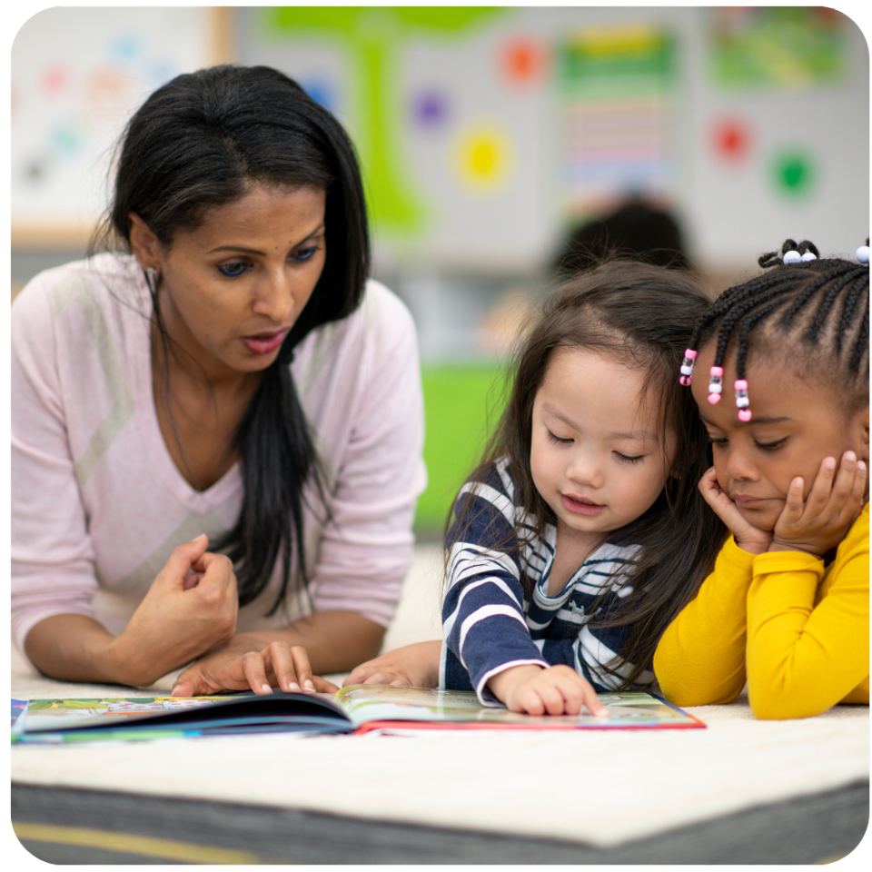 Teacher and students