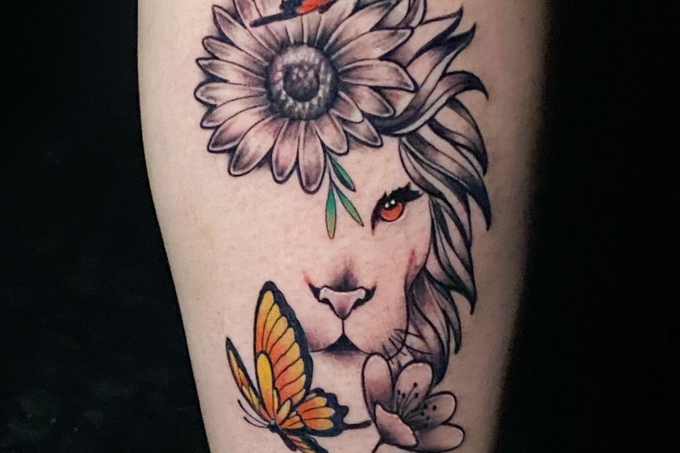 Josh sunflower lioness butterflies