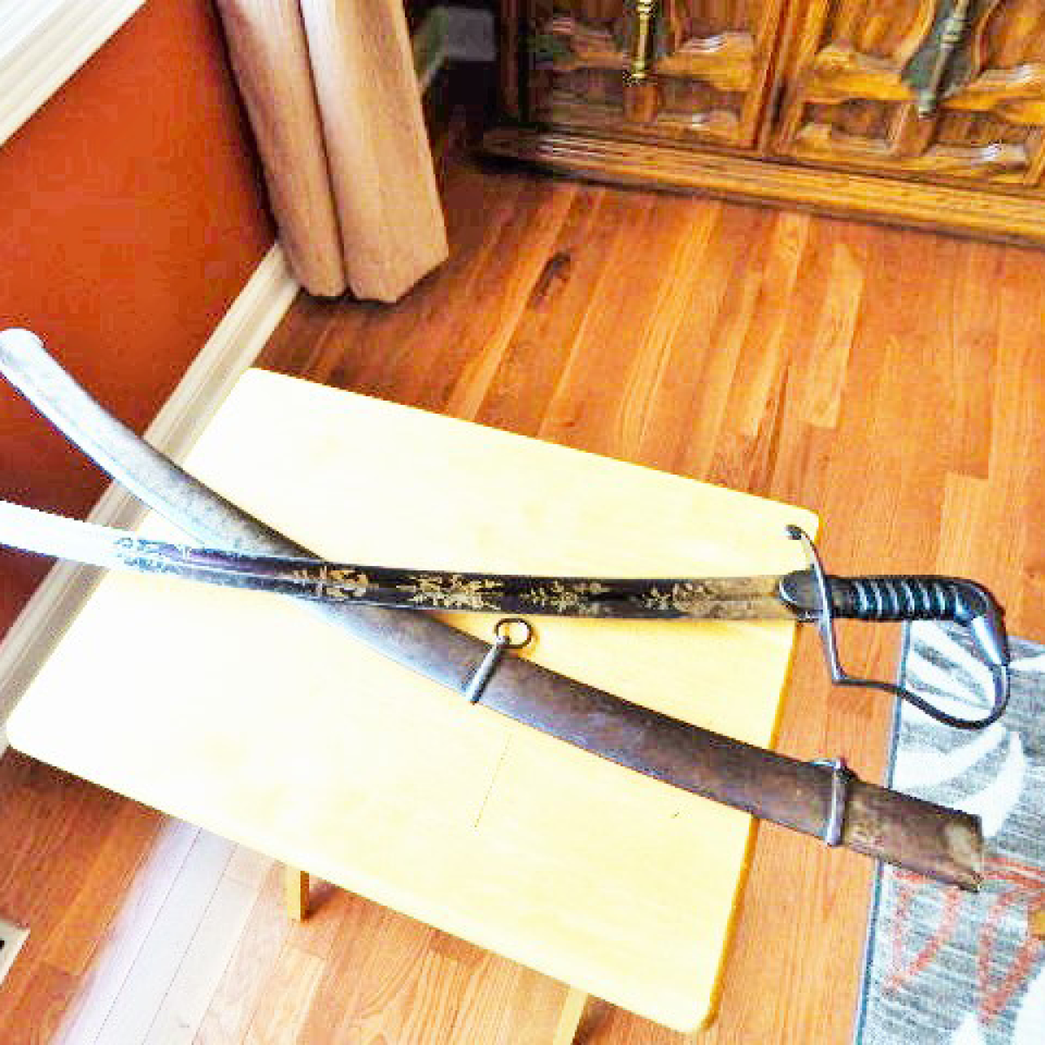 Rare mock horsehead pommel dragoon officer's sword files420170913 5598 2czc45