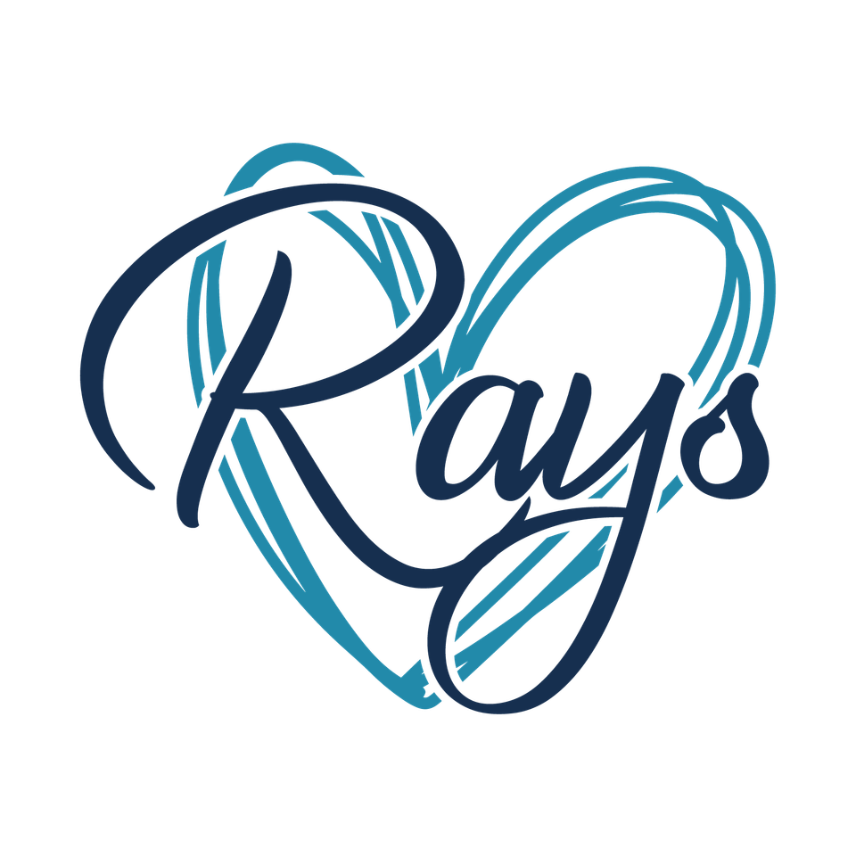 Sports   baseball rays with heart