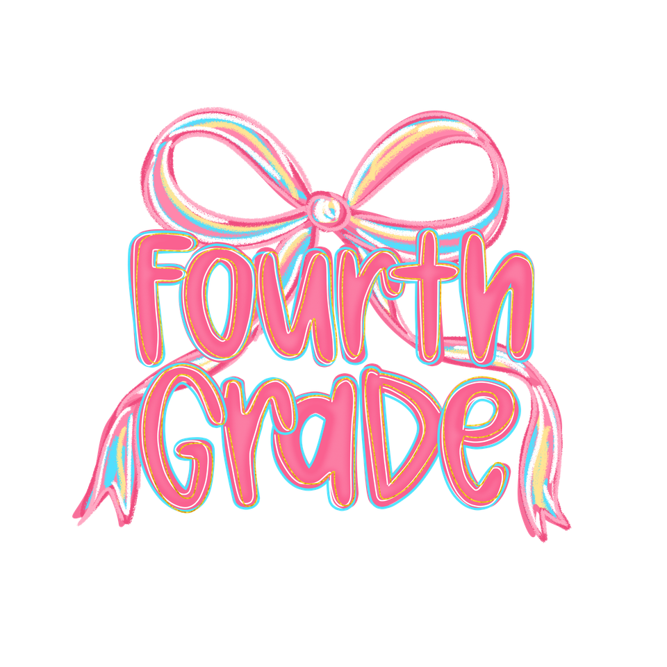 School   4th grade pink bow