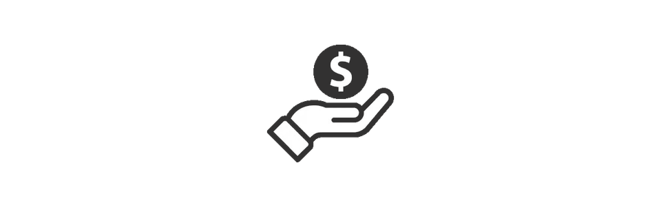 A hand with money icon