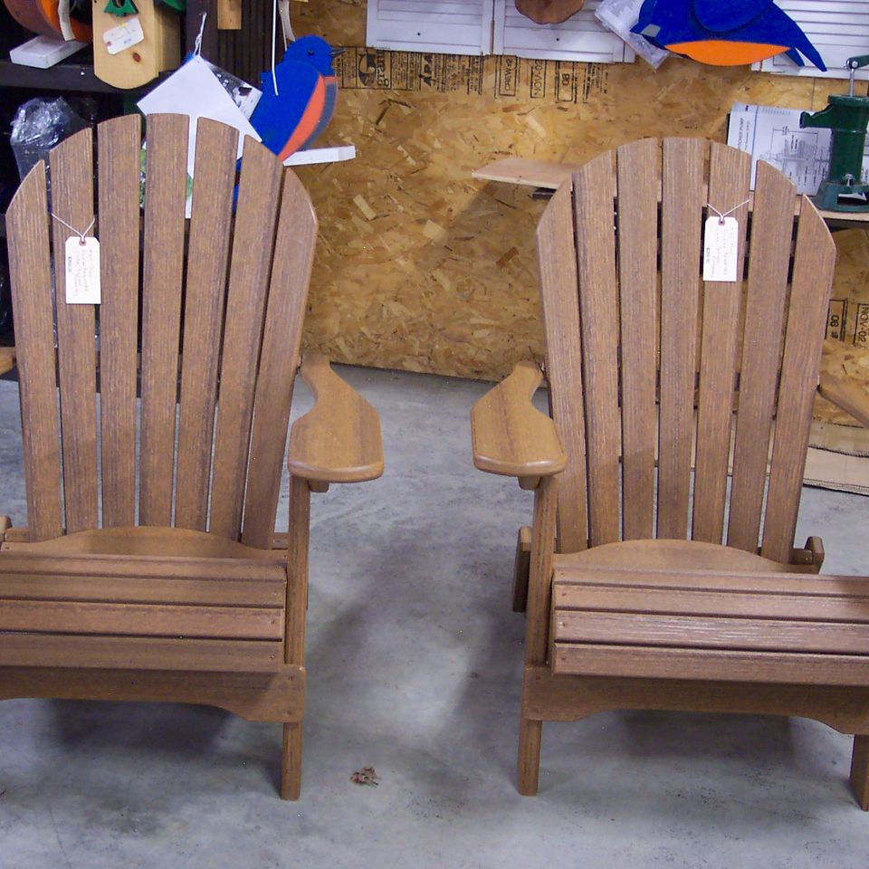 Antique mahogany adirondack chairs