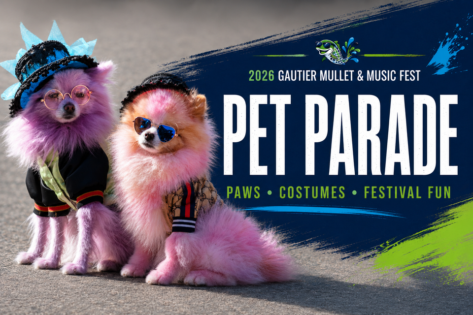 Gautier mullet festival pet parade
