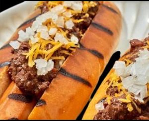 Vegan chili dog