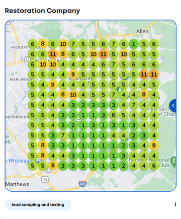 Restoration company lead sampling and testing 2