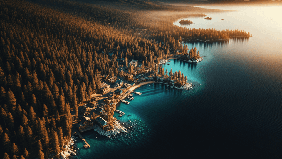 Representation of Lake Tahoe's east shore 