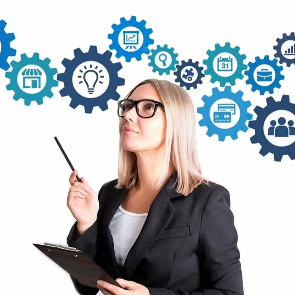 Female business owner contemplating marketing options