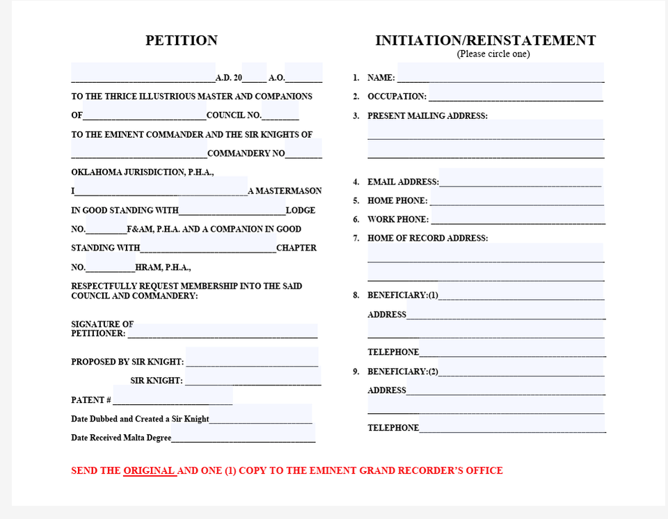 Hed council petition form