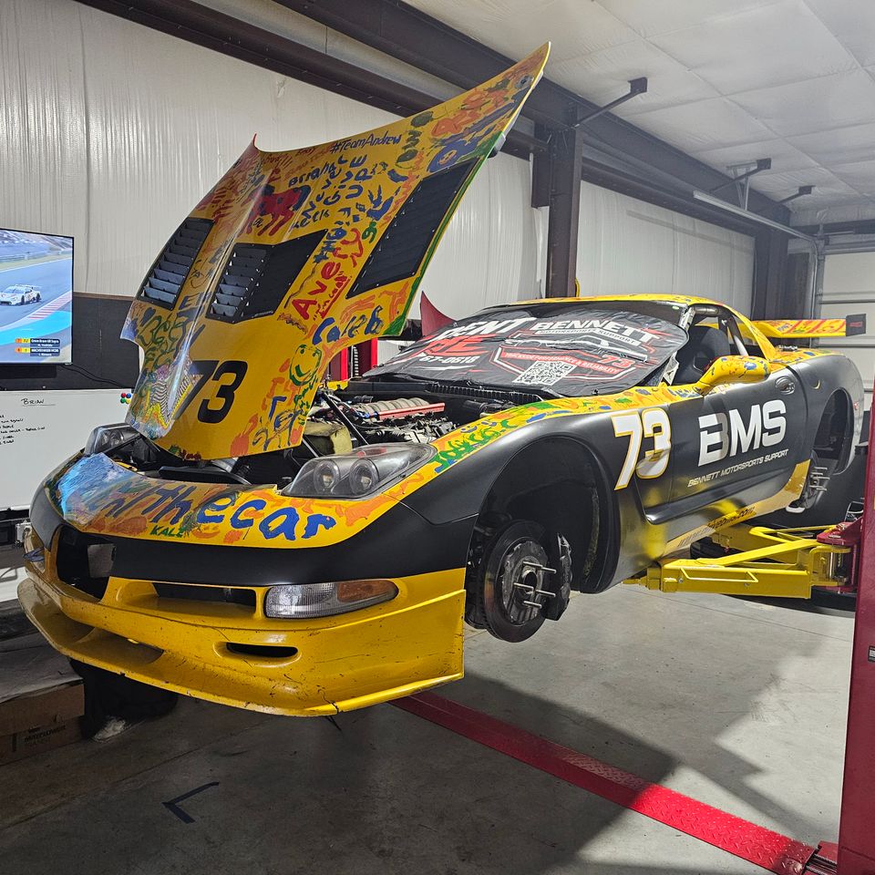 Bennett Motorsports Support enclosed trailer providing trackside support services and race car logistics at the track