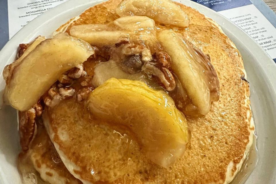 Apple pecan pancakes