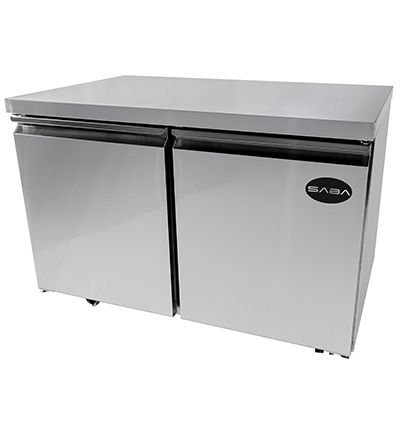 Commercial Restaurant Under Counter Counter Top Work Top Cooler Refrigerator or Freezer with two Stainless Steel Doors