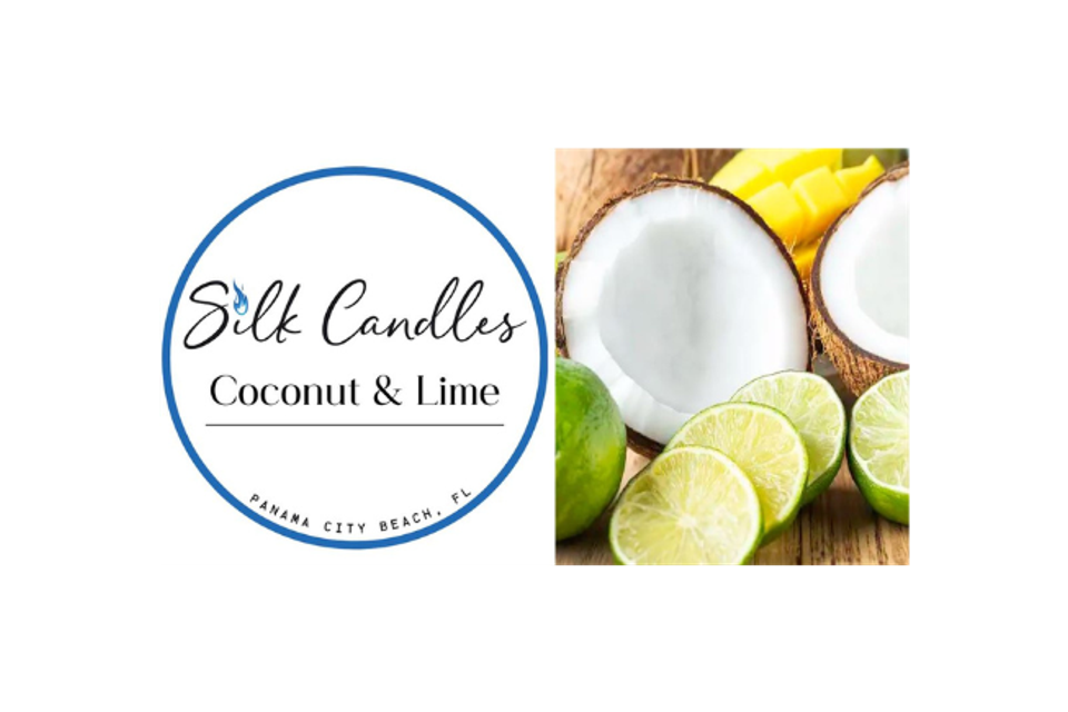 Coconut lime silk candles