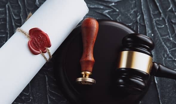 Notary stamp and gavel pic