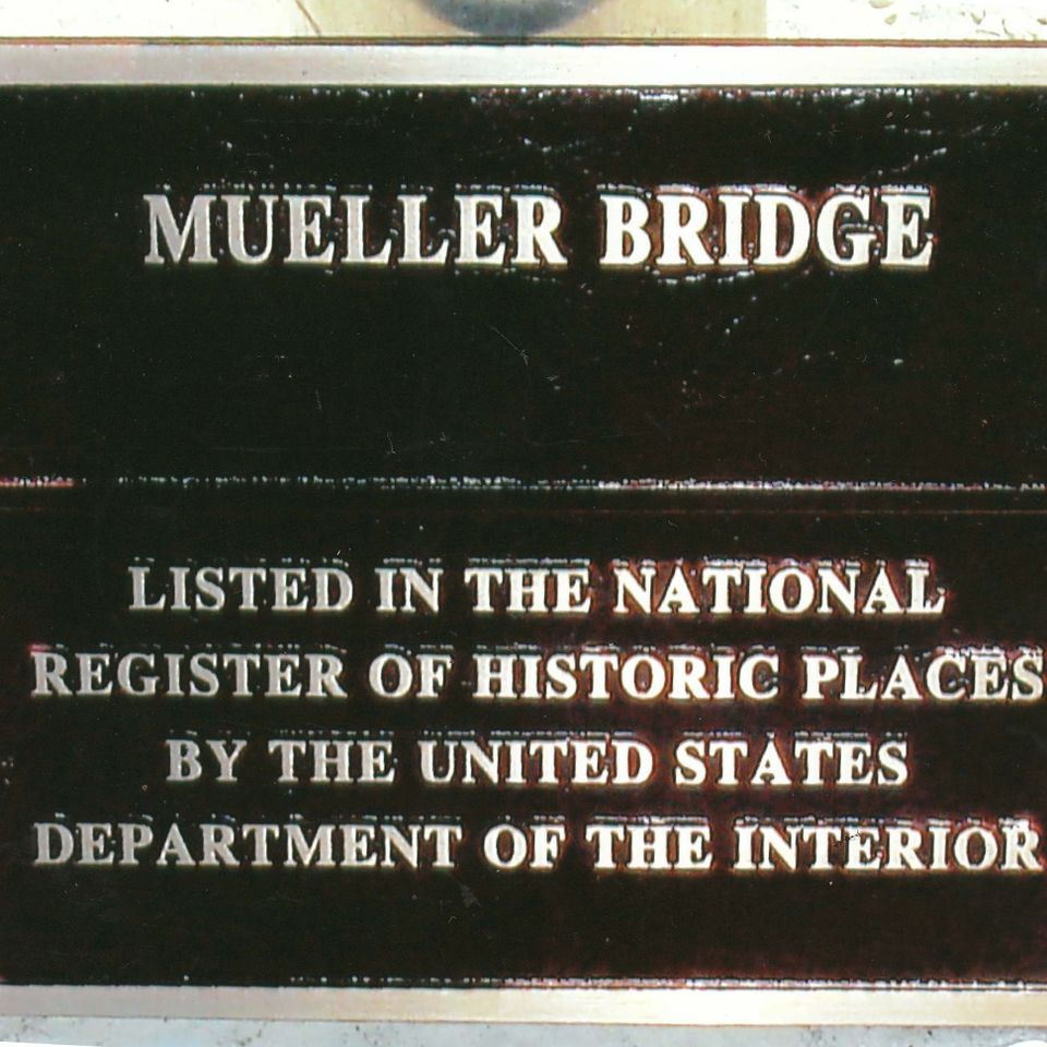 Bridge   mcalister crossing aka mueller bridge natl register