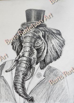 Pencil. Elephant