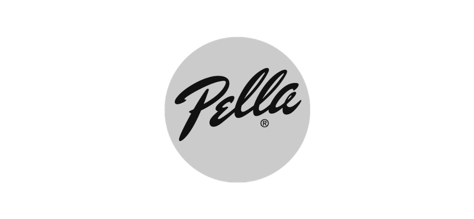 Pella logo - Premium window and door supplier for Q-Rock Builders in Sullivan County, NY.
