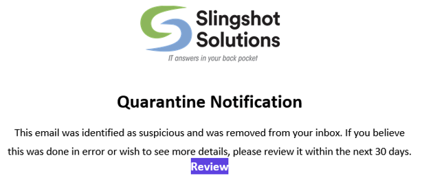 Quarantine notice