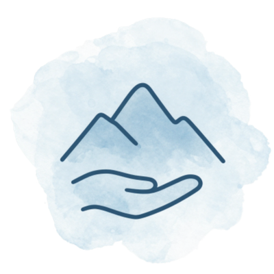 Hand mountain icon 5