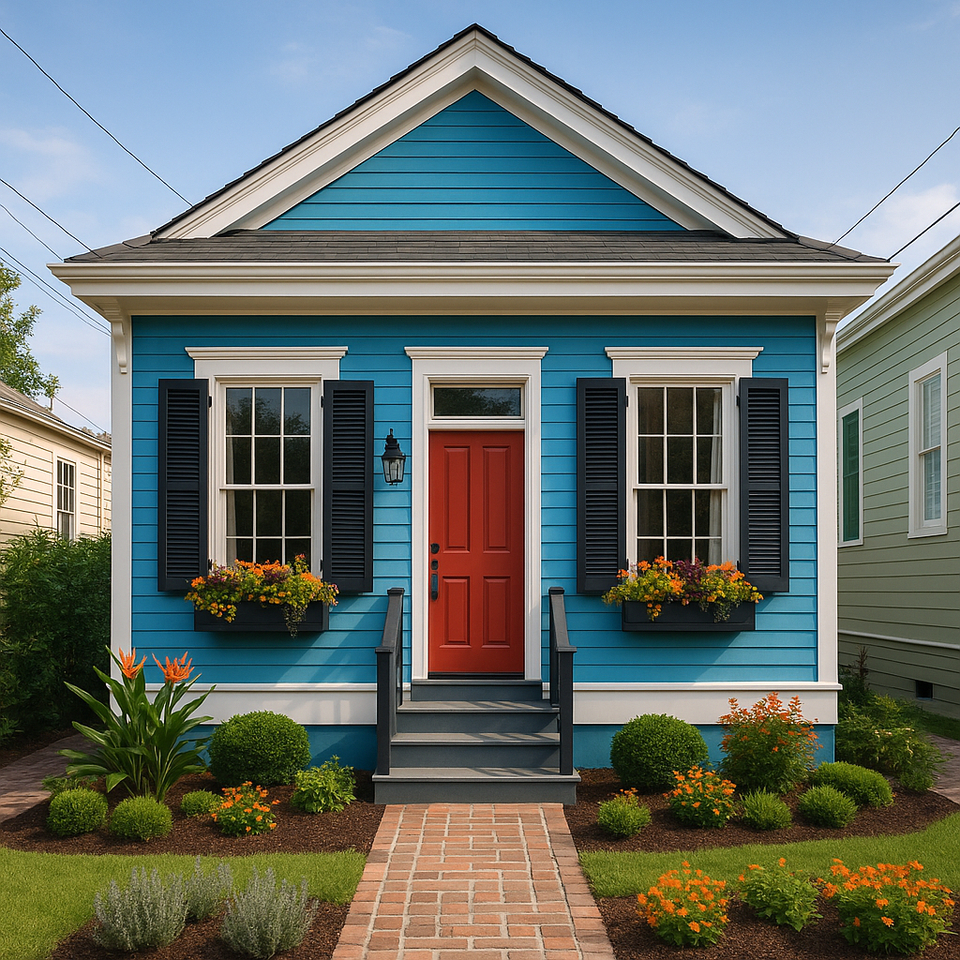 20251106 1642 colorful shotgun house simple compose 01k9dhwgzff8gr7pf07f2d2n97