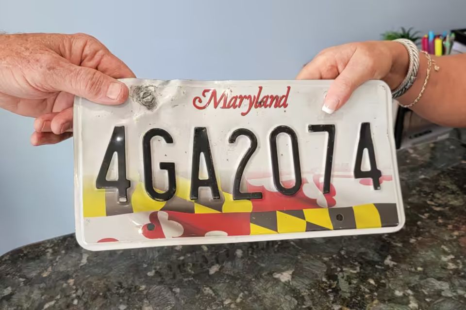 License plate return in maryland