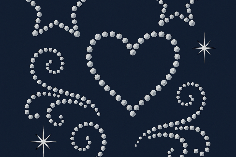 Sample rhinestone shapes