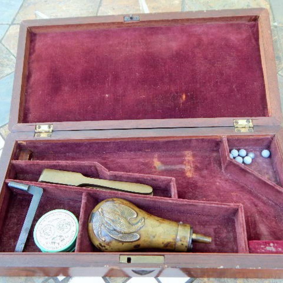 Cased  m1849 colt with implements  factory applewood grips files520170911 6015 enbyaf