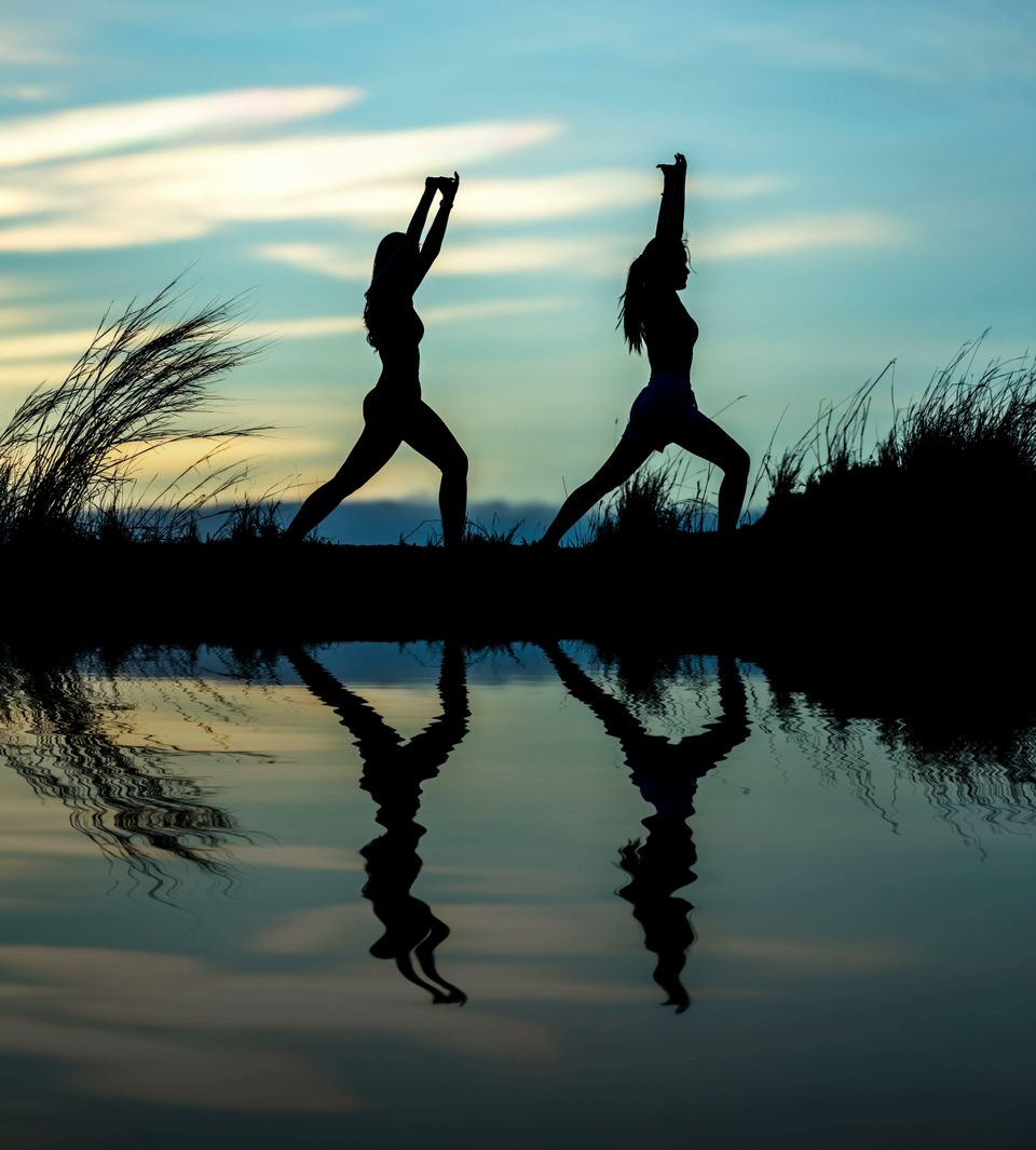 Adult aerobics backlit 248139