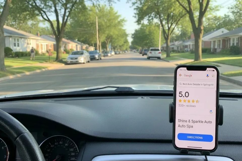 Google Maps navigation directions to top-rated local auto detailer near me.