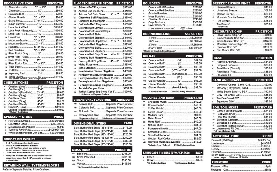 2025 retail materials price list v3.15.25 2