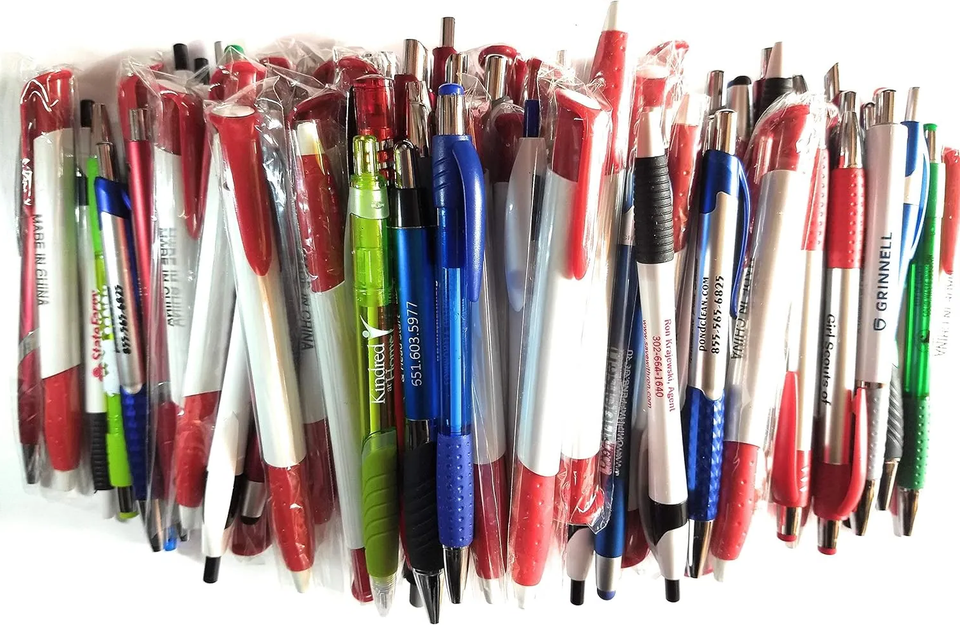colorful pens purchased in bulk from us for very cheap!