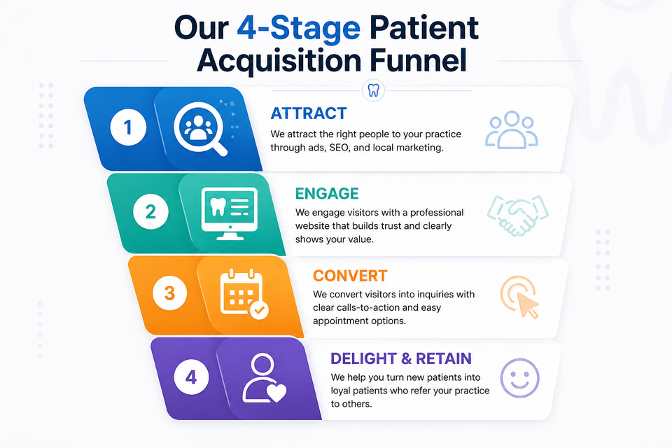 4 stage patient acquisition funnel