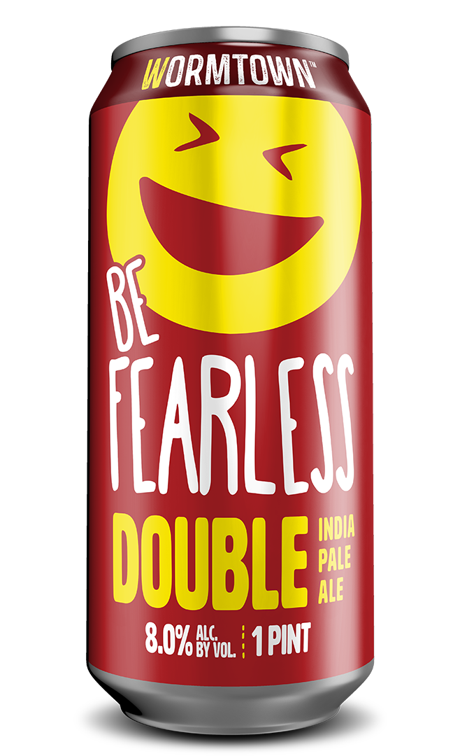 Wormtown brewery beer be fearless double ipa 16oz