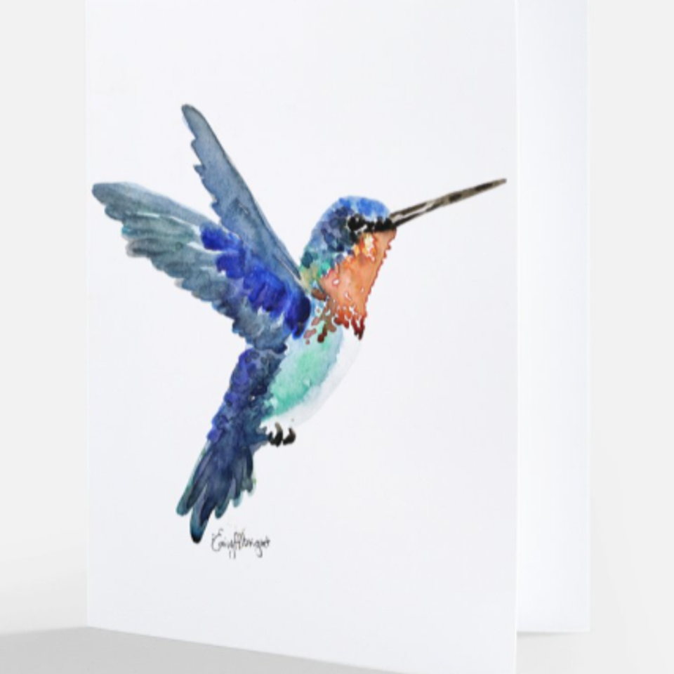 Hummingbird 6 notecard
