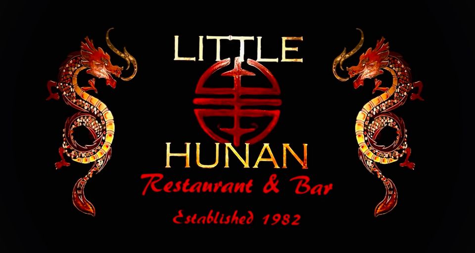 Little Hunan Restaurant & Bar logo featuring traditional dragon artwork and the restaurant's established date of 1982.
