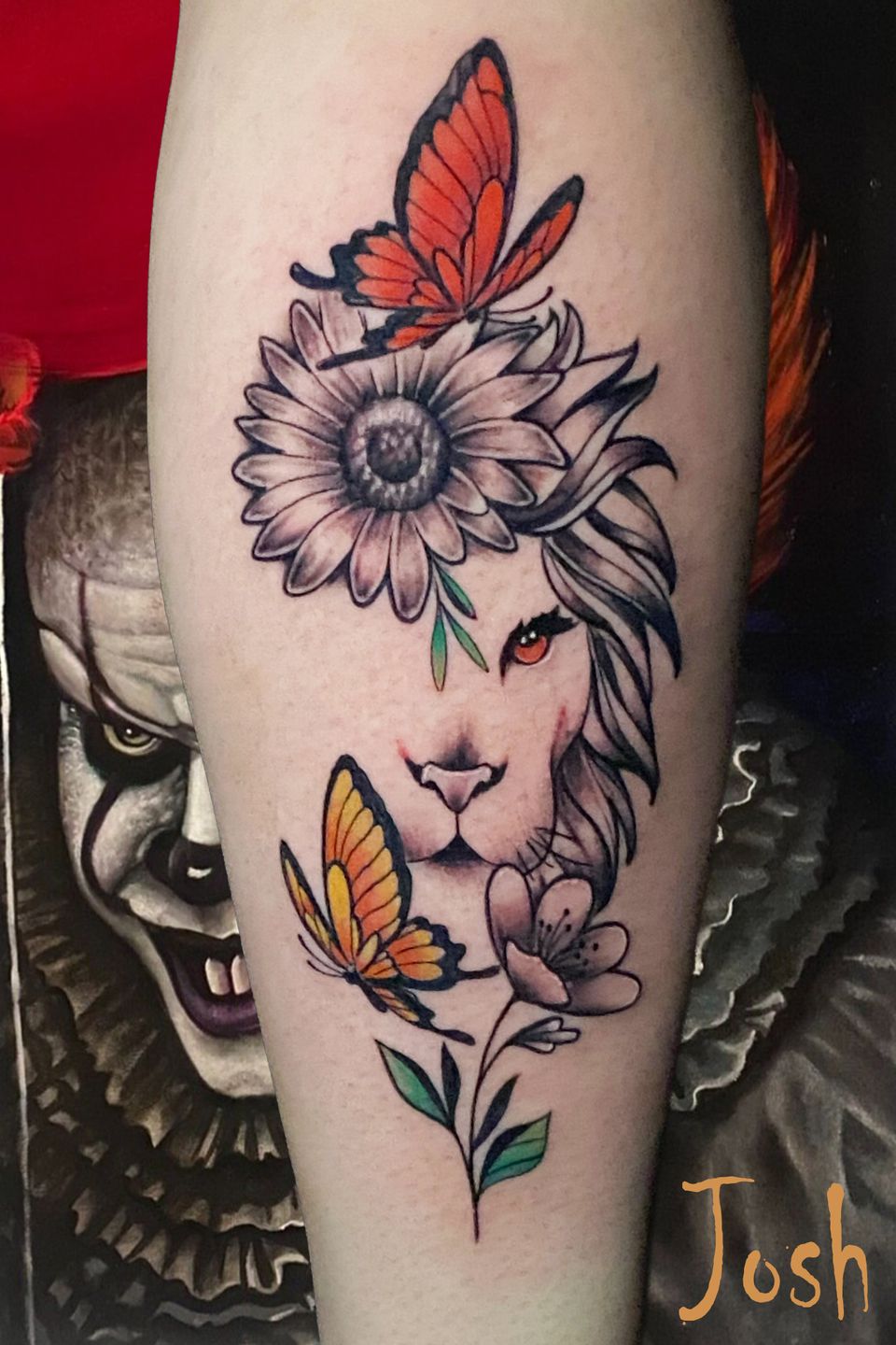 Josh sunflower lioness butterflies
