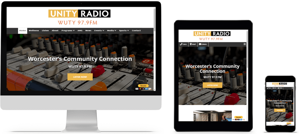 Unity radio wuty 97.9fm worcester ma website screenshots