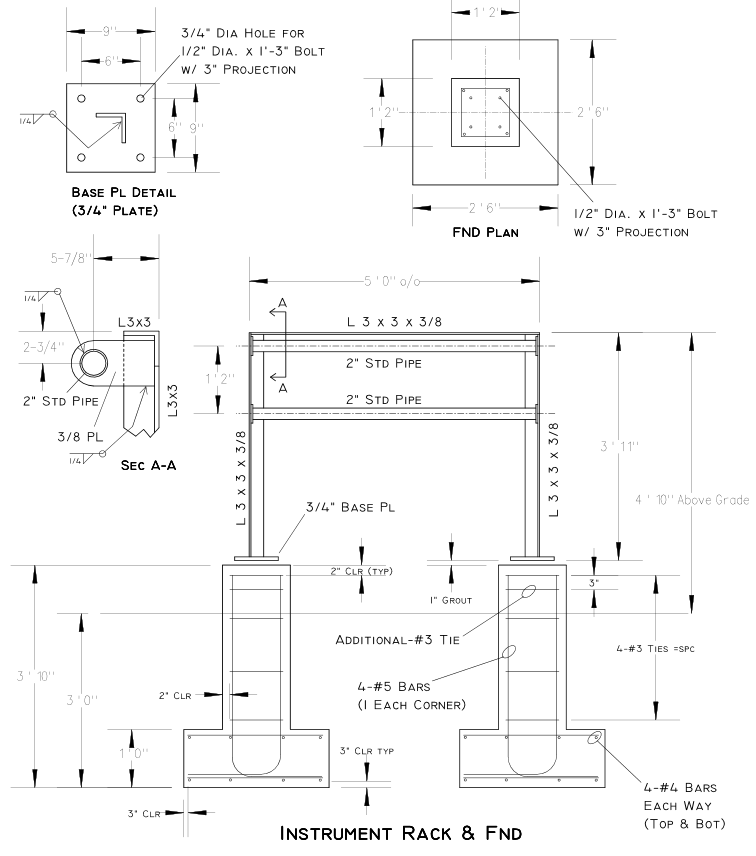 Instrument Rack and Foundation