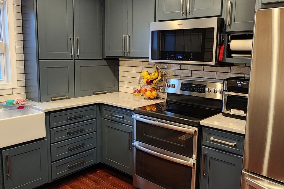 Custom kitchen cabinets built by Johnson Woodworking in Atlanta, IN