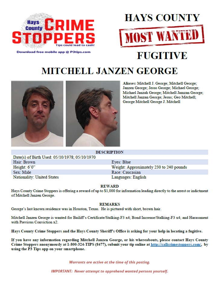 George most wanted poster 
